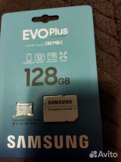 Карта памяти micro sd 128 evo plus