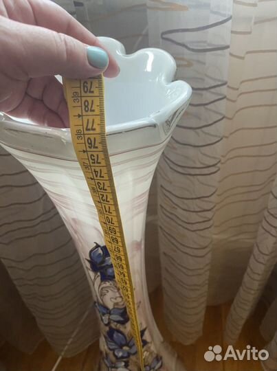 Ваза напольная цветное стекло Чехословакия