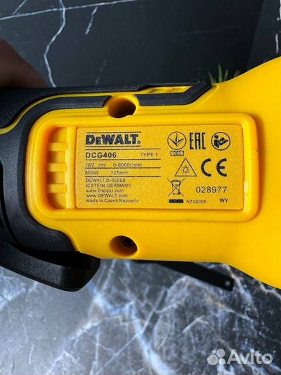 Аккумуляторная болгарка dewalt dcg 406 тушка