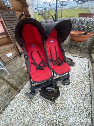 Прогулочная коляска для двойни бу