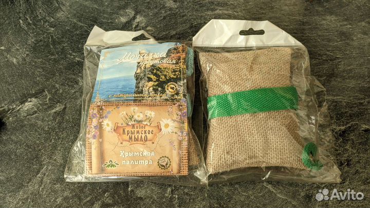 Мочалка джутовая с натуральным мылом