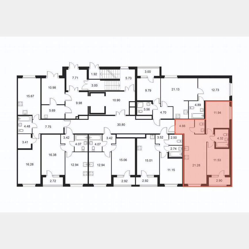 2-к. квартира, 57,7 м², 1/9 эт.