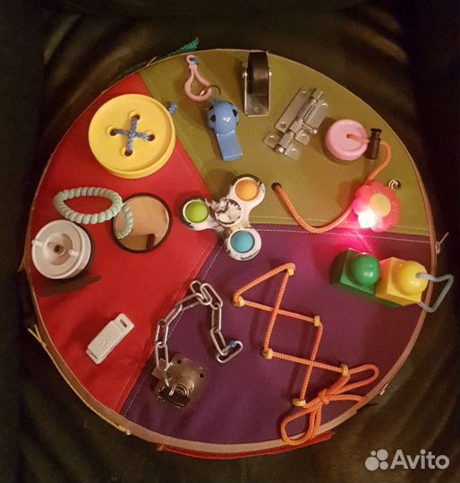 Бизиборд мягкий круглый