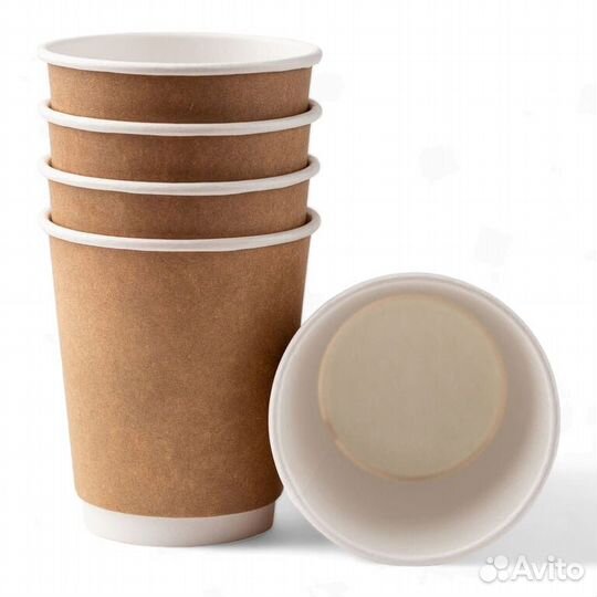 Бумажные стаканы 250мл однослойные - двухслойные