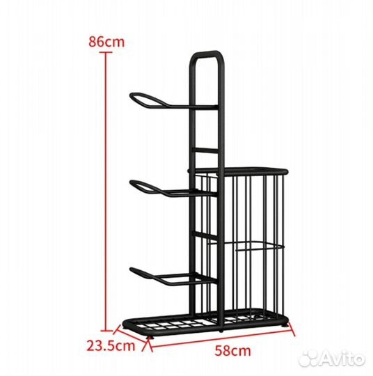 Стойка для мячей с корзиной