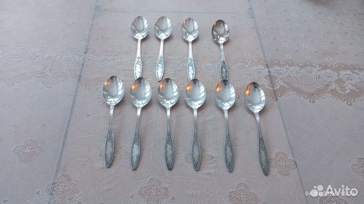 Мельхиоровые ложки 10 шт