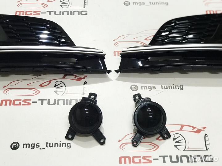 Вставки в бампер Audi A5 16-н.в. стиль S5 Black