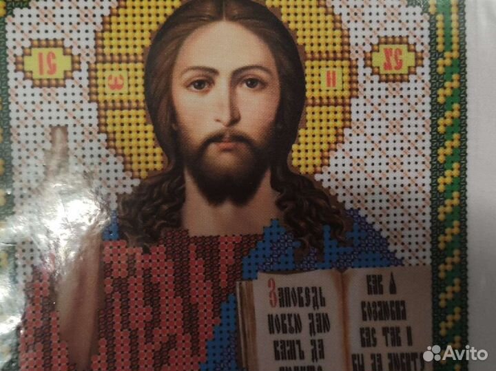Полотно для вышивания бисером.Иконы