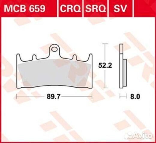 Колодки тормозные дисковые MCB659
