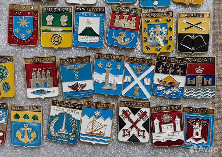 Значки Гербы Столицы Стран Мира Клеймо - Точка