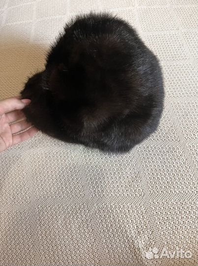 Берет шапка из норки 58 см с регулировкой