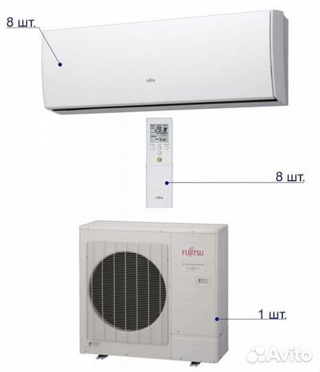 Fujitsu aoyg45LBT8/asyg07luca*8шт