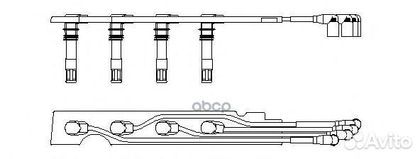 Провода в/в к-т VW Golf iv 1.4 00- 968g100 bremi
