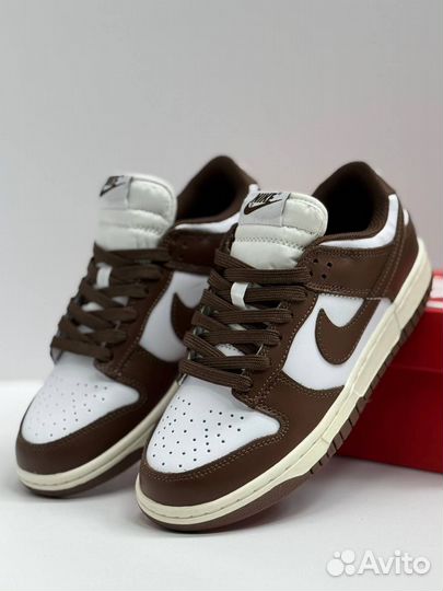 Кроссовки Nike dunk коричневые 4