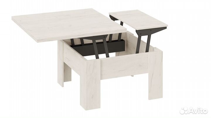 Стол журнальный тип 10 (Дуб Крафт белый)