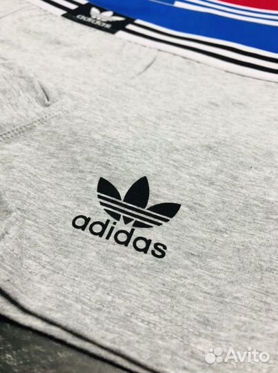 Трусы мужские боксеры Adidas белье хлопок