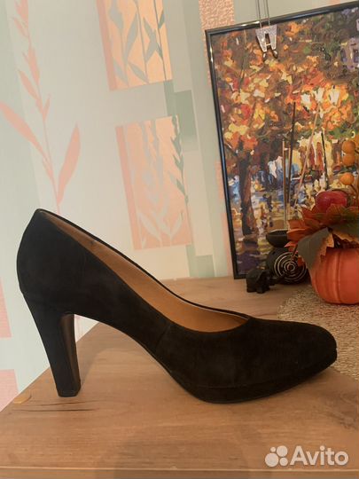 Туфли черные кожаные