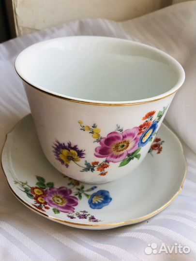 Чайная пара мейсенский букет