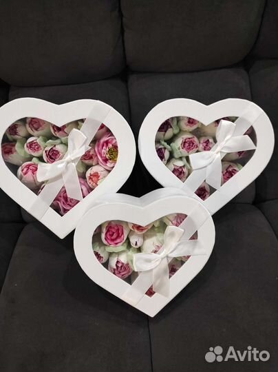 Зефирные цветы, букеты/сладкий подарок, коробочки