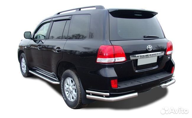 Защита бампера заднего Toyota LC 200 Lounge TRD