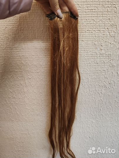 Волосы на заколка, хвост