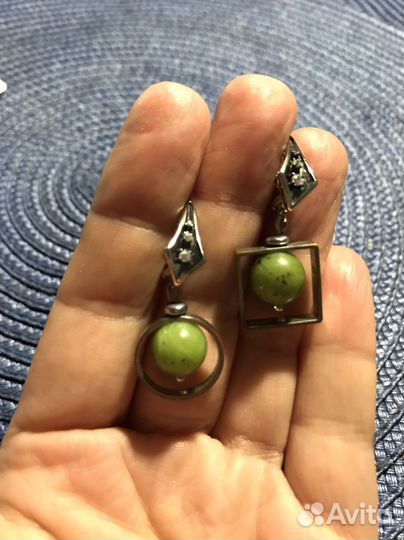 Серьги серебро