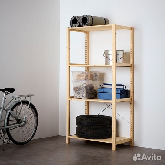 Боковая стойка для стеллажа IKEA ivar, сосна