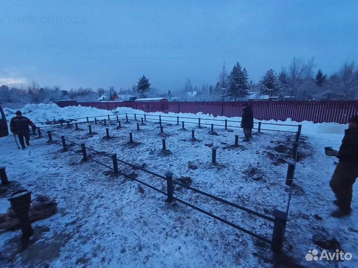 Винтовые сваи с установкой