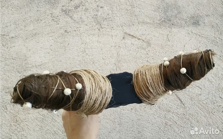 Ободок рога из волос