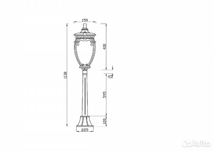 Ландшафтный светильник Maytoni Fleur O414FL-01BZ1