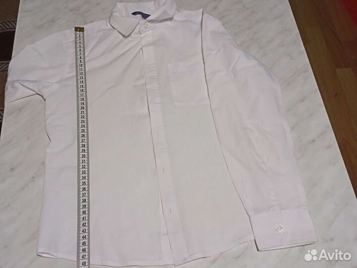 Рубашка школьная белая школьная 140