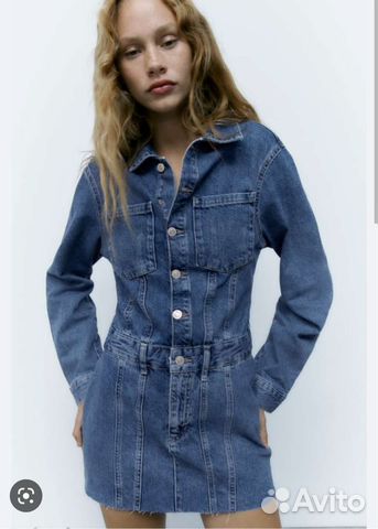 Джинсовое платье zara