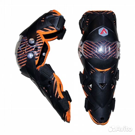 Наколенники шарнирные ataki SC-111 черно-оранжевые