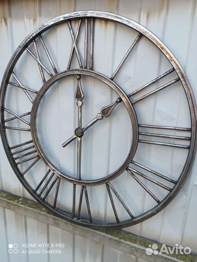 Часы декоративные большие ковка