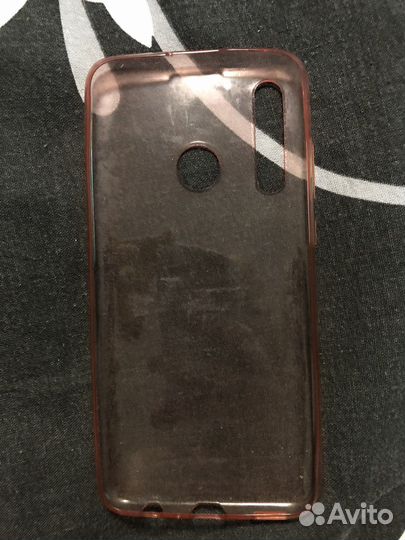 Чехол Honor 20 lite (прозрачный с красным)