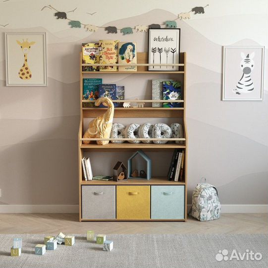 Стеллаж для книг и игрушек Bummi 6 Монтессори