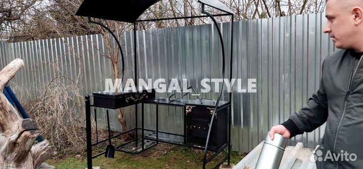 Мангал с крышей
