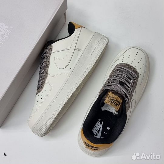 Кроссовки мужские nike air force 1 черные осенние