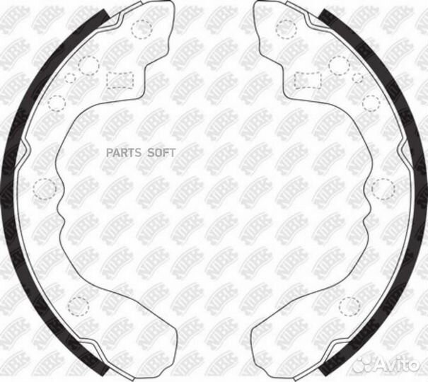 Nibk FN11161 Колодки тормозные барабанные KIA spec