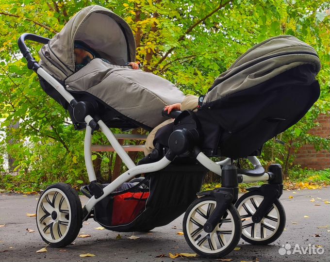 Коляска для двойни и погодок bebetto 3 в 1