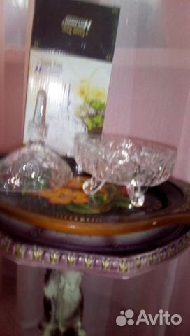 Хрустальная шкатулка- вазочка