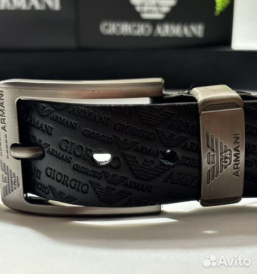 Мужской кожаный ремень Giorgio Armami