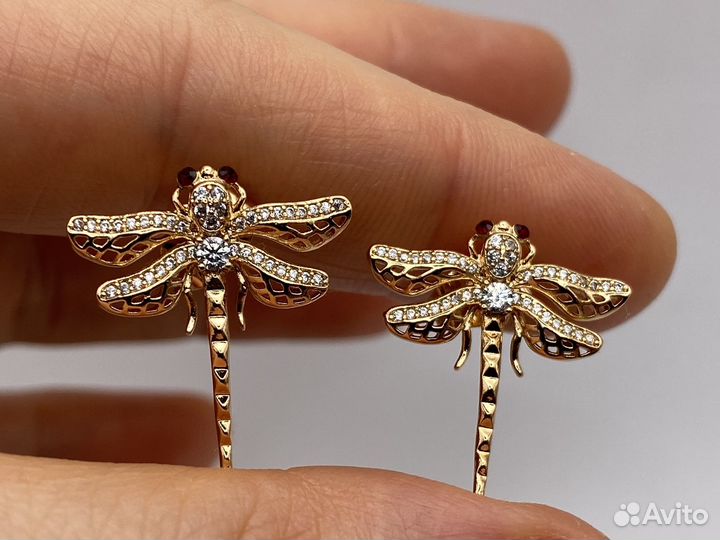 Серьги, золочение