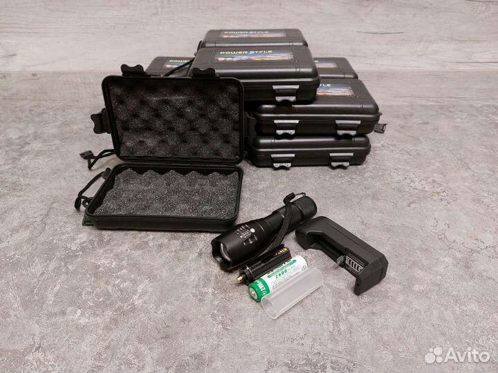 Фонарик тактический XML-t6 в кейсе, 18650