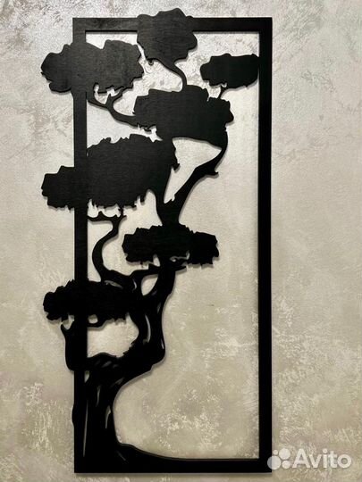 Панно для мха Бонсай в прямоугольной рамке