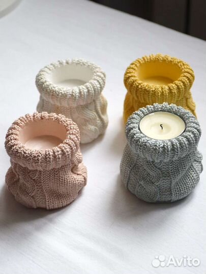 Подсвечник из гипса