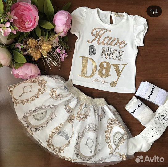 Комплект новый (футболка с пышной юбкой)
