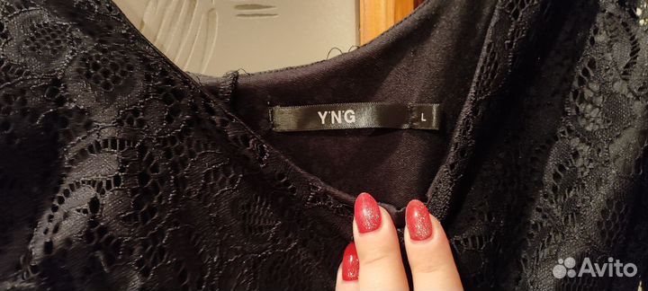 Вечернее черное платье 46