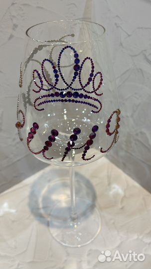 Инкрустация стразами бокалы