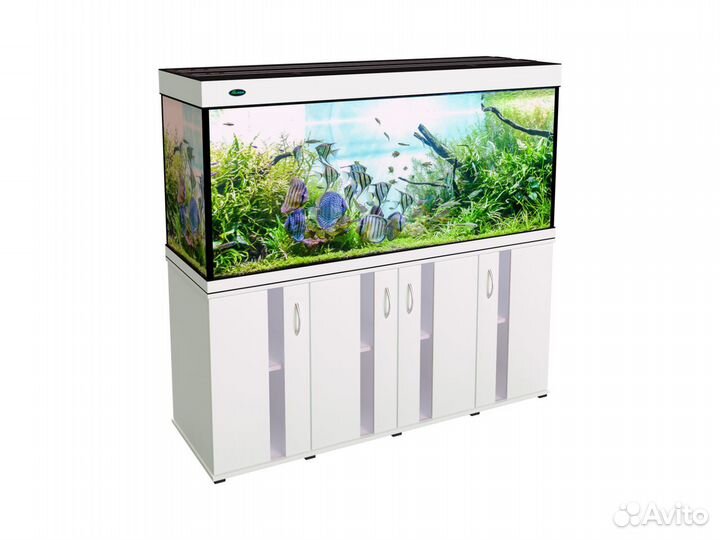 Аквариум 500 литров с LED-освещением белый